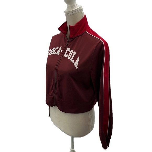 Coca Cola Women's Maroon Jacket S/M - Picture 2 of 8